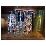 Mickey Mouse Glasses & Farberware Knife Set