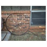 Metal Wagon Wheel with Handle