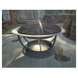 Metal Fire Pit with Mesh Spark Screen