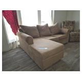 Tan Sectional Sofa with Chaise