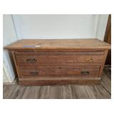 Wooden Chest with Drawers