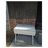 White Drop Leaf Table & Metal Gates