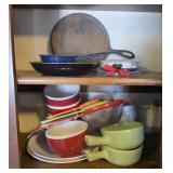 Cast Iron Skillet, Enamelware Pot, Bowls