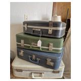 4 Piece Retro Suitcase Set