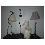 4 Decorative Table Lamps and Lamp Shades
