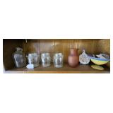 Vintage Glass Bottles, Jars, and Decorative Items