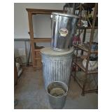 Galvanized Metal Trash Cans with Lids