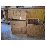Wooden Crates and Container Set