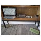 Vintage Camp Stove Cookware Set & Galvanized Bin