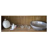 Home Decor Lot: Diffuser, Bowl, Glasses