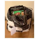 Needlepoint Book, Thread, and Tote Bag