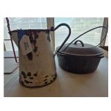 Cast Iron Dutch Oven & Enamel Pot