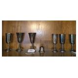 Reed & Barton Silver Plated Goblets & Bell