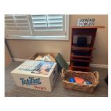 Wooden Shelf, Records,& Photos