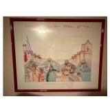 Amado Pena "Christmas in Santa Fe" Framed Art