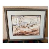 Frances Parks Watercolor Adobe House Painting