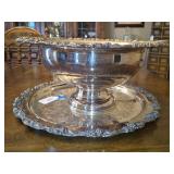 Sheridan Silver Plated Punch Bowl Set Ladle
