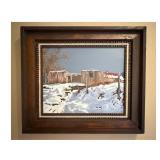 Gene Chavez Signed Winter Landscape Painting