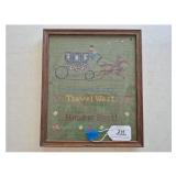 Framed Needlepoint Art Travel East Home