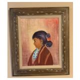 Edyth Folks Painting Portrait Framed