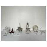Glass Figurines, Snow Globe & Porcelain Cherub