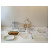 Glass Baking Dishes, Jar & Measuring Cup