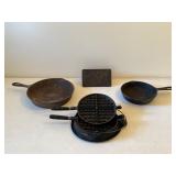 Cast Iron Pans, Waffle Maker & Press