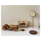Wooden Toy Car, Automobile Cards & Hand Drum
