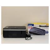 Paper Shredder & HP Deskjet Printer
