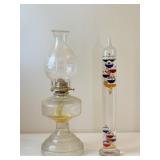 Oil Lamp & Galileo Thermometer
