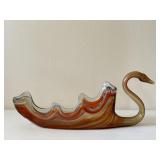 Vintage Glass Blown Swan