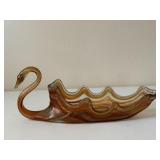 Vintage Glass Blown Swan