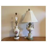 Floral Ceramic Urn Lamps