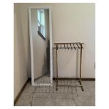 Shoe Rack, Trouser Trolley & Mirror