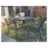 Black Metal Patio Table & Chairs
