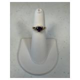 Amethyst Heart Ring