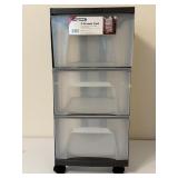 Plastic 3-Drawer Cart