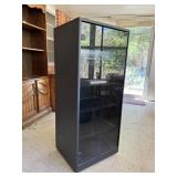 Metal & Glass Cabinet with VHS/DVD Player