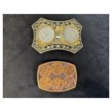 Half Dollar & 1980 Penny Belt Buckles