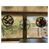 Cardinal, Poinsettia & Winter Stained Glass