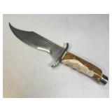 Bowie Hunting Knife with Antler Handle