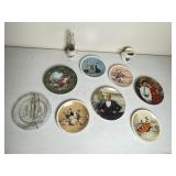Decorative Collectible Plates, Oil Lamp & Mug