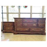 Wood Nightstand & Dresser