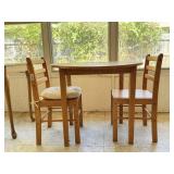 Wood Drop Leaf Table & Chairs