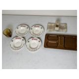 Coors Ashtrays, Marble & Wood Trinket Trays