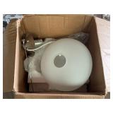 White Oval Glass Pendant Light Fixture