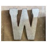 Galvanized Letter W