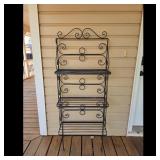 Black Wrought Iron Bakers Rack