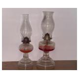 Vintage Glass Oil Lamps
