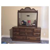 Dresser and Mirror Set